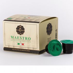 Corona Maestro Capsules.
Dark Roasted Coffee